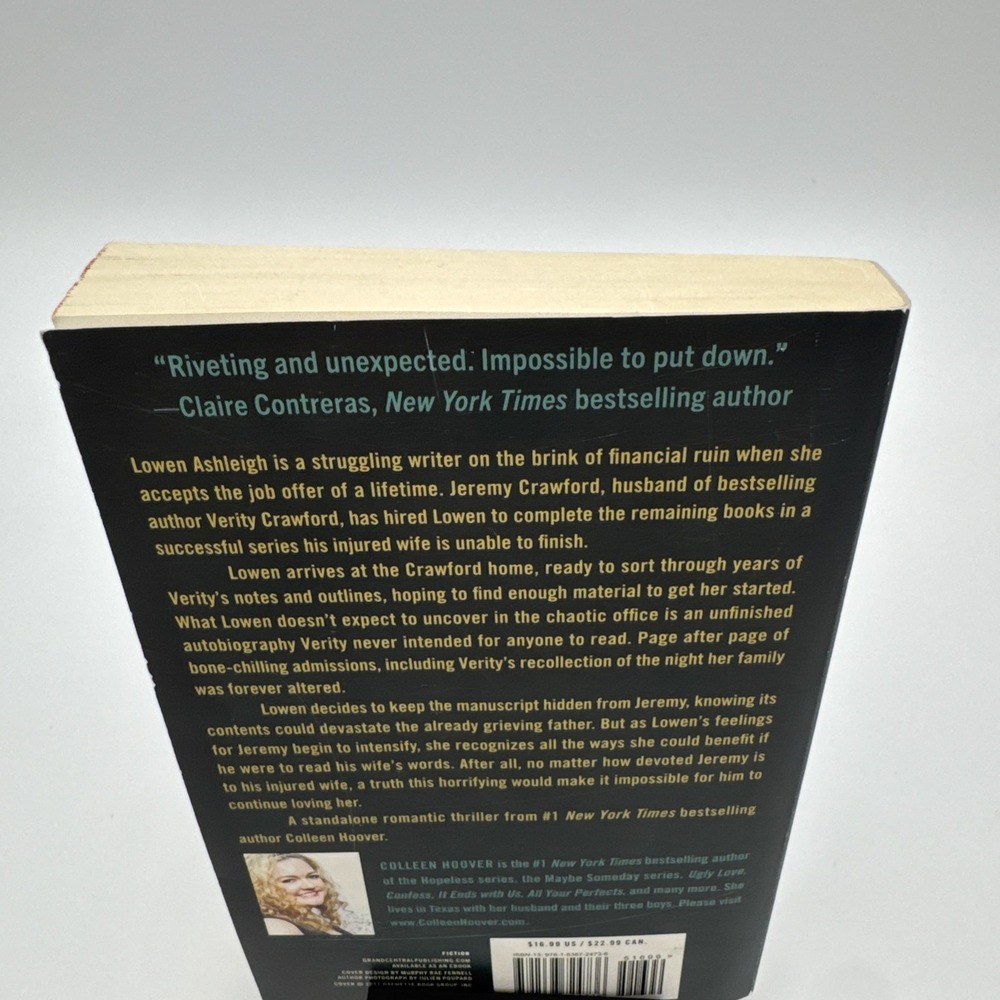 Verity by Colleen Hoover (2018, Trade Paperback) - Picture 3 of 5